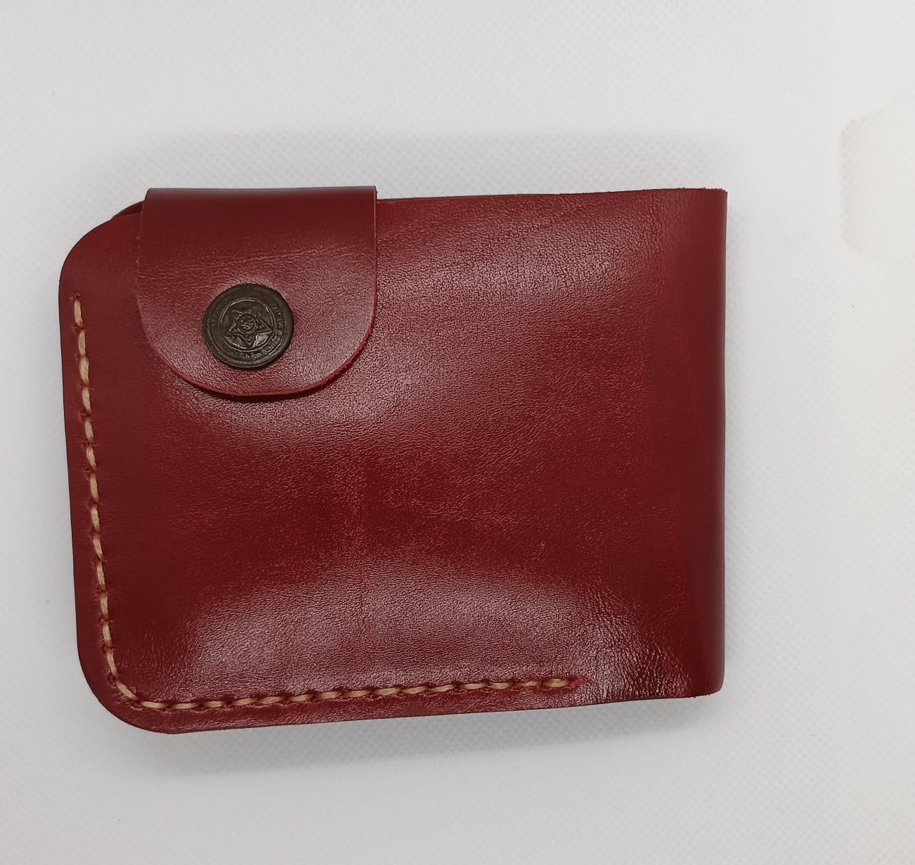 Unique Genuine Leather Wallet | Top Button Closure, Coin Pocket & 3 Card Slots