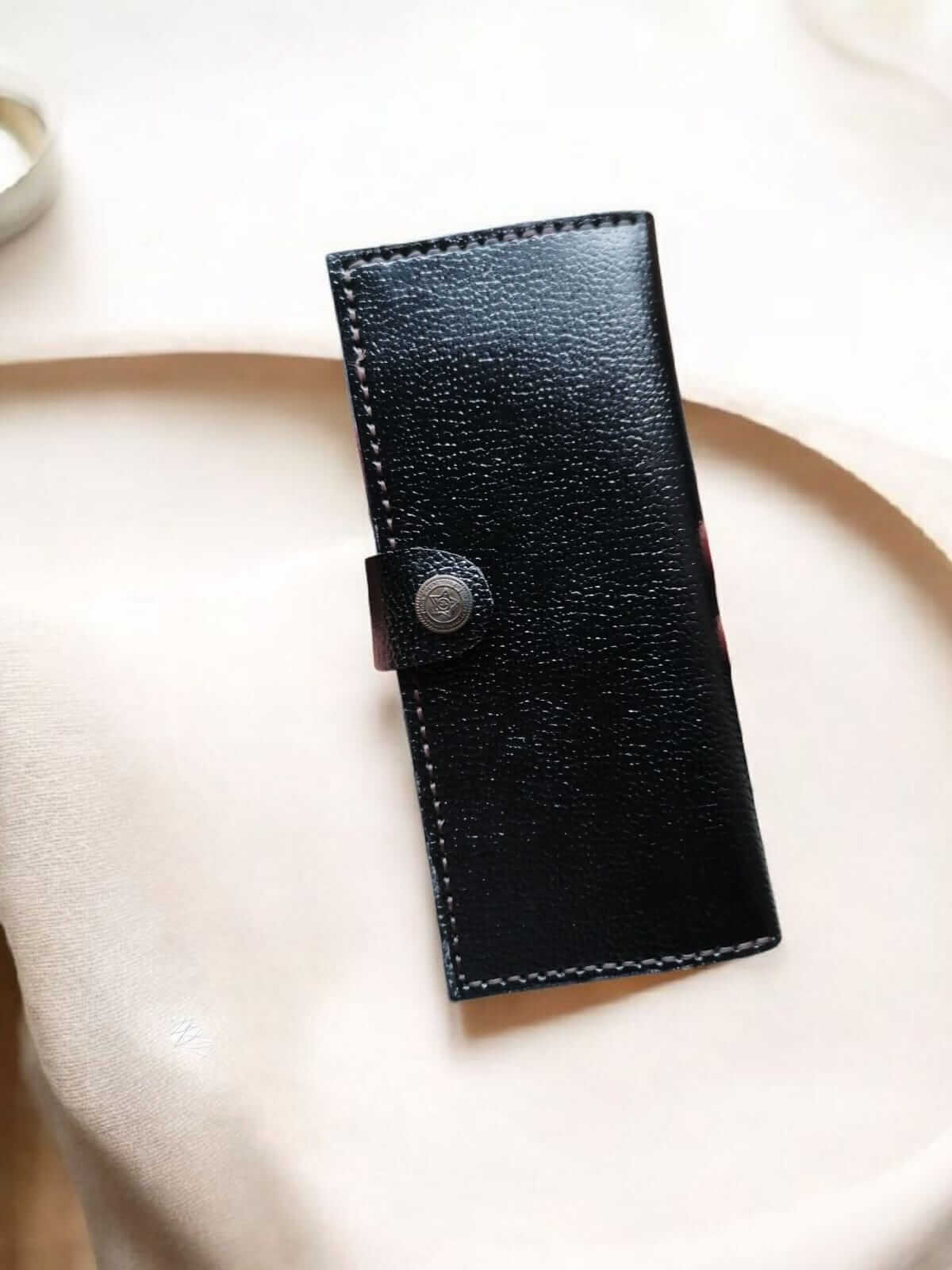 Long Genuine Leather Wallet | 2 Partitions, 6 Card Slots & Cash Pockets