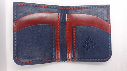 Two-Tone Genuine Leather Wallet | 4 Card Slots & Cash Compartment