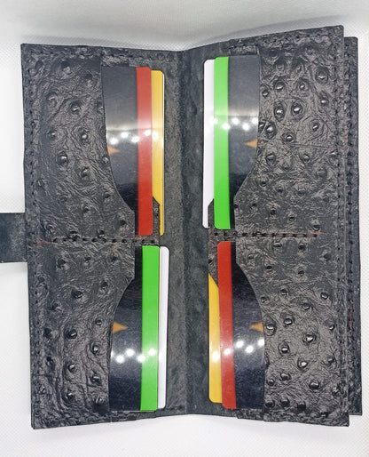 Decorative case with embossed design and colorful stripes on a white background