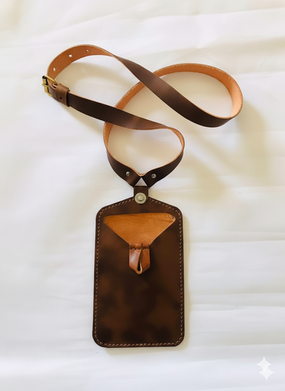 Heritage Leather Mobile Holder – Hands-Free Crossbody & Belt Pouch for Everyday Carry